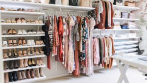 Woman's wardrobe closet