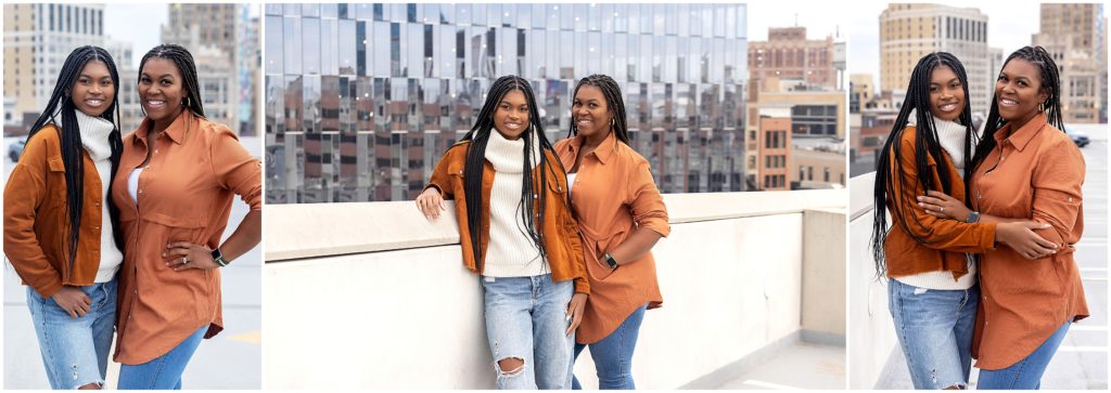 Fall Photoshoot at the Z Lot Garage in Detroit, Michigan. Downtown Detroit Fall senior session.